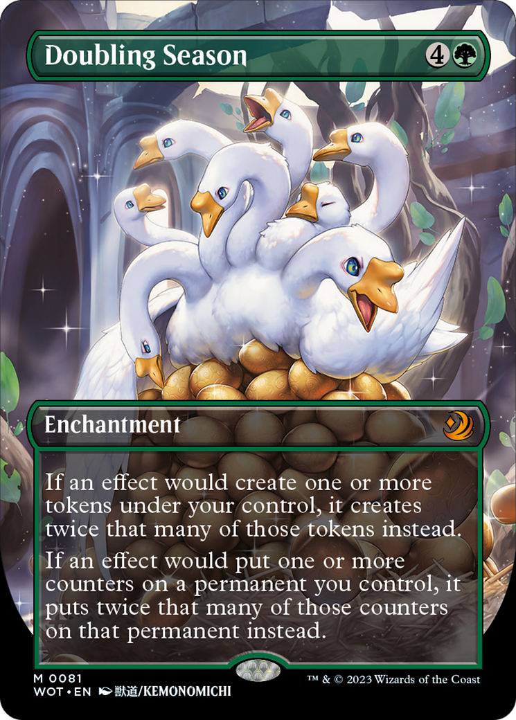 Doubling Season (Anime Borderless) [Wilds of Eldraine: Enchanting Tales] | Deep Dive Games St. Marys
