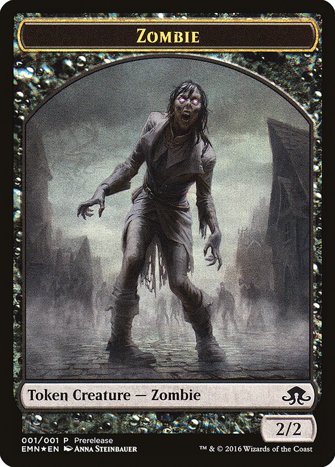 Zombie // Zombie Double-Sided Token [Eldritch Moon Prerelease Promos] | Deep Dive Games St. Marys