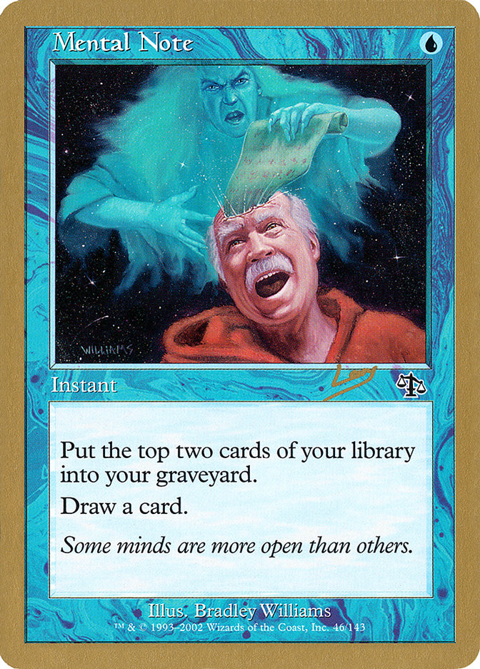 Mental Note (Raphael Levy) [World Championship Decks 2002] | Deep Dive Games St. Marys