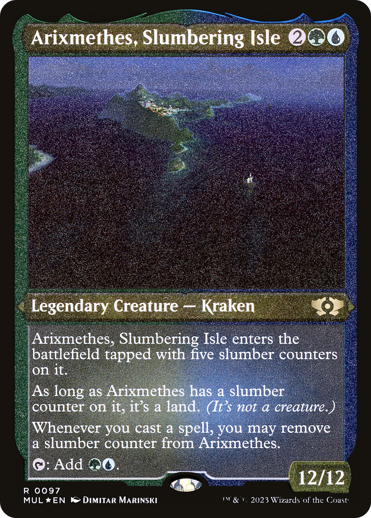 Arixmethes, Slumbering Isle (Foil Etched) [Multiverse Legends] | Deep Dive Games St. Marys