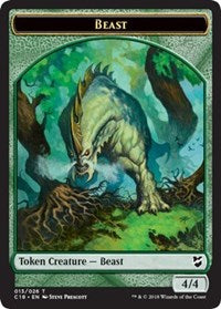 Beast (013) // Plant Double-Sided Token [Commander 2018 Tokens] | Deep Dive Games St. Marys