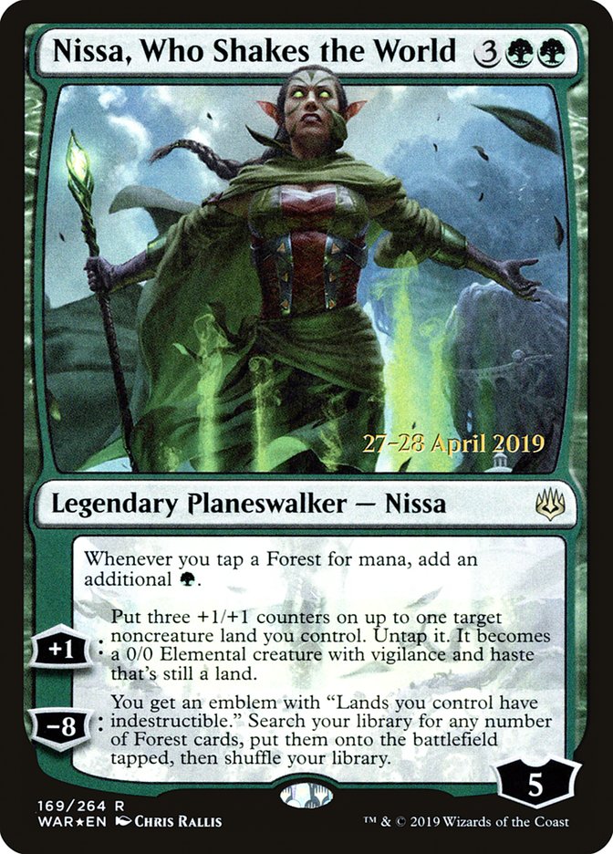 Nissa, Who Shakes the World [War of the Spark Prerelease Promos] | Deep Dive Games St. Marys