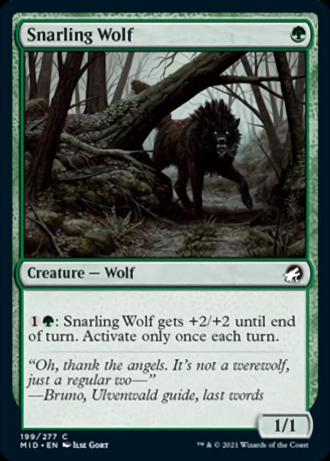 Snarling Wolf [Innistrad: Midnight Hunt] | Deep Dive Games St. Marys