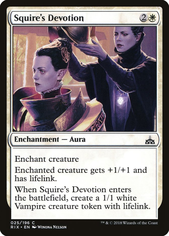 Squire's Devotion [Rivals of Ixalan] | Deep Dive Games St. Marys