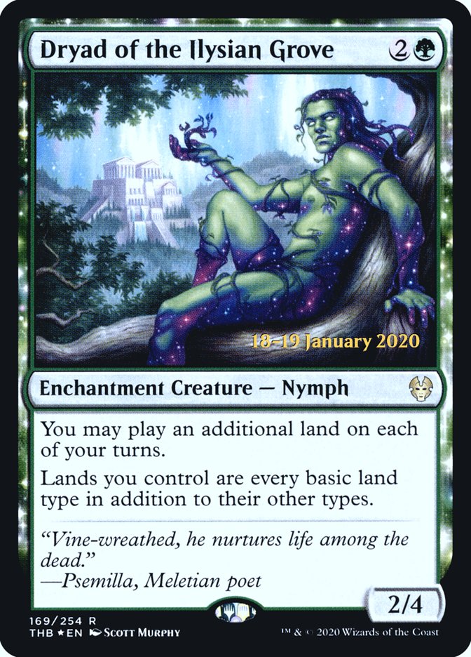 Dryad of the Ilysian Grove [Theros Beyond Death Prerelease Promos] | Deep Dive Games St. Marys