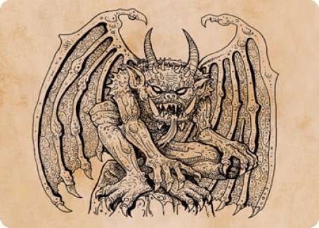 Cloister Gargoyle (Showcase) Art Card [Dungeons & Dragons: Adventures in the Forgotten Realms Art Series] | Deep Dive Games St. Marys