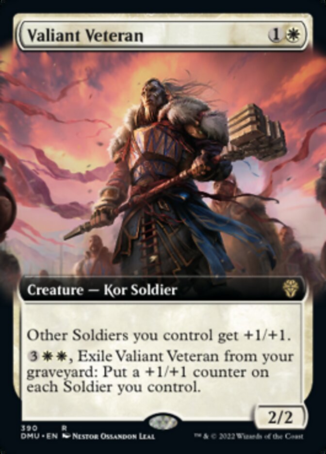 Valiant Veteran (Extended Art) [Dominaria United] | Deep Dive Games St. Marys