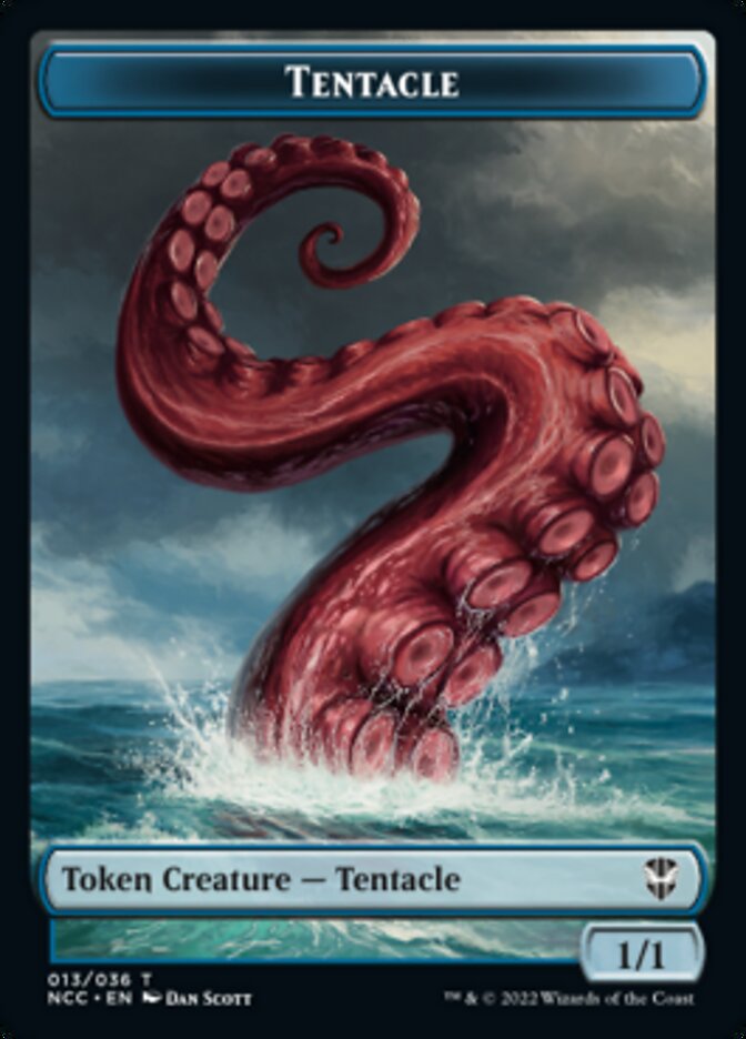 Tentacle // Champion of Wits Double-Sided Token [Streets of New Capenna Commander Tokens] | Deep Dive Games St. Marys