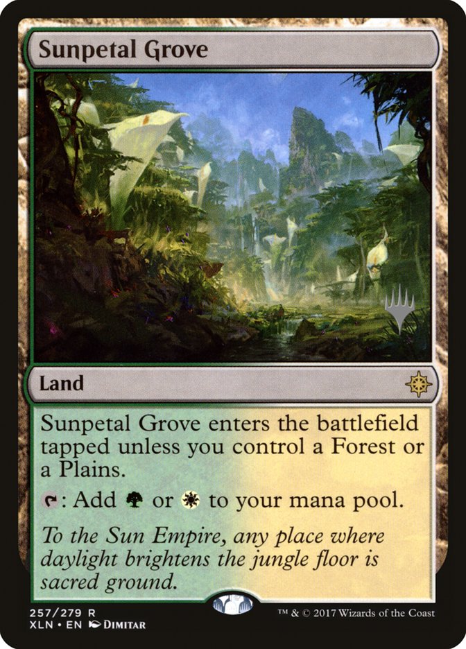 Sunpetal Grove (Promo Pack) [Ixalan Promos] | Deep Dive Games St. Marys