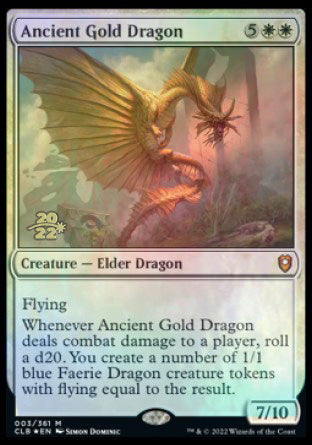 Ancient Gold Dragon [Commander Legends: Battle for Baldur's Gate Prerelease Promos] | Deep Dive Games St. Marys