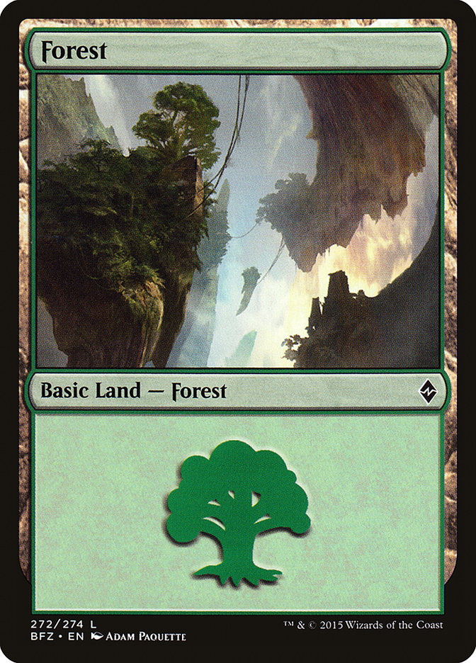 Forest (272a) [Battle for Zendikar] | Deep Dive Games St. Marys