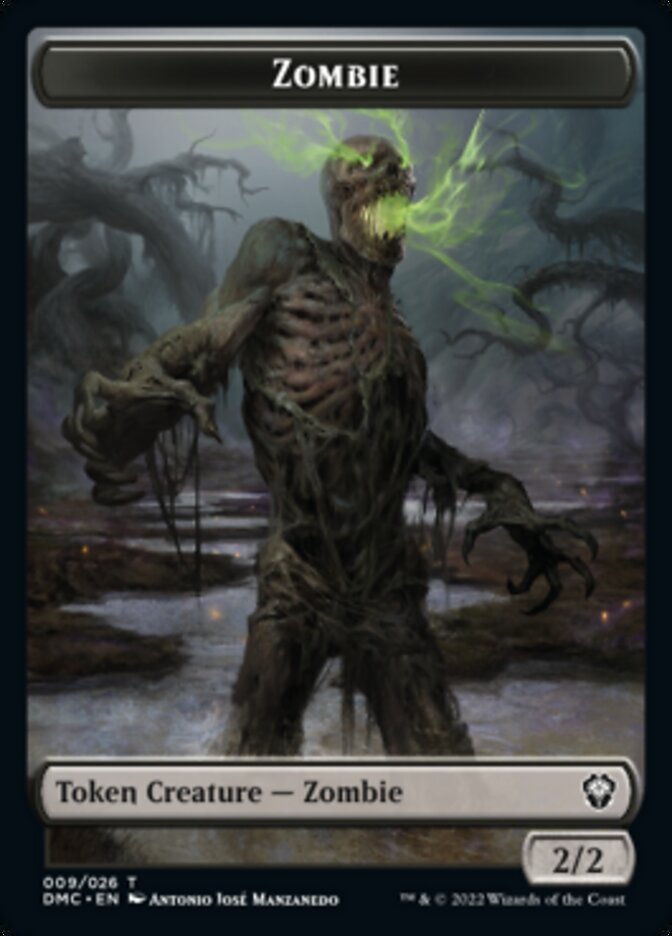 Phyrexian // Zombie Double-Sided Token [Dominaria United Tokens] | Deep Dive Games St. Marys