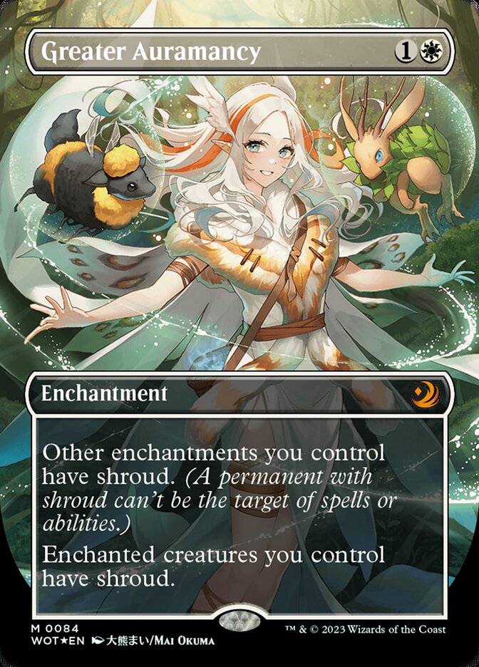 Greater Auramancy (Anime Borderless) (Confetti Foil) [Wilds of Eldraine: Enchanting Tales] | Deep Dive Games St. Marys