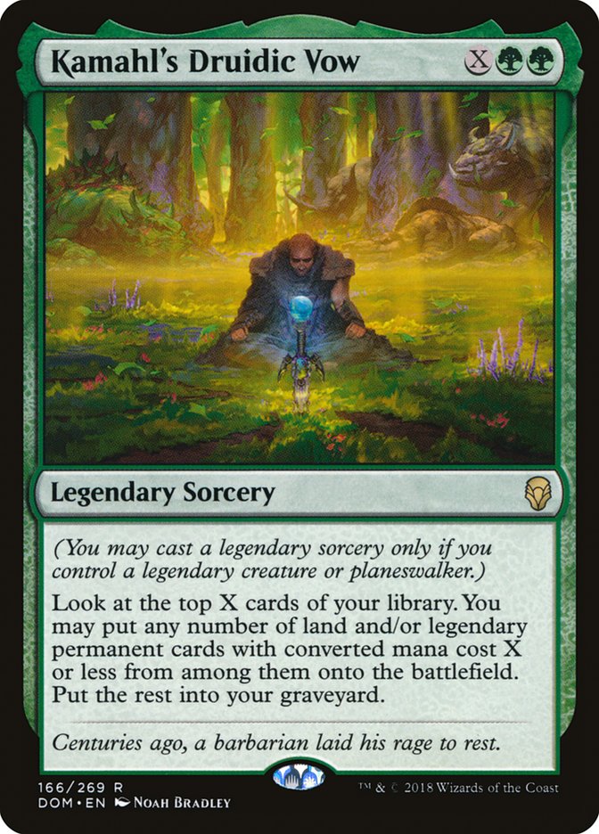 Kamahl's Druidic Vow [Dominaria] | Deep Dive Games St. Marys