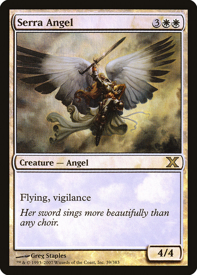 Serra Angel (Premium Foil) [Tenth Edition] | Deep Dive Games St. Marys