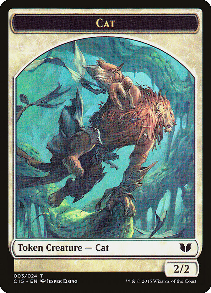 Cat // Zombie Double-Sided Token [Commander 2015 Tokens] | Deep Dive Games St. Marys