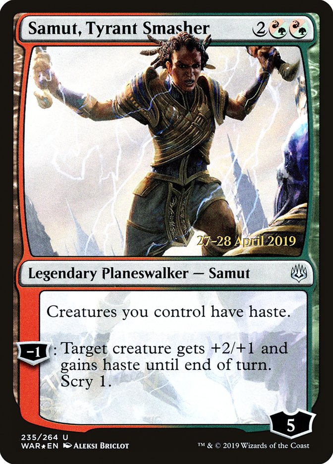 Samut, Tyrant Smasher [War of the Spark Prerelease Promos] | Deep Dive Games St. Marys