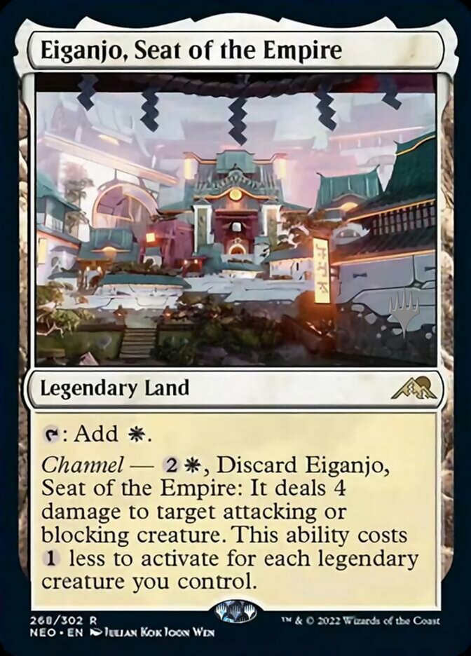 Eiganjo, Seat of the Empire (Promo Pack) [Kamigawa: Neon Dynasty Promos] | Deep Dive Games St. Marys