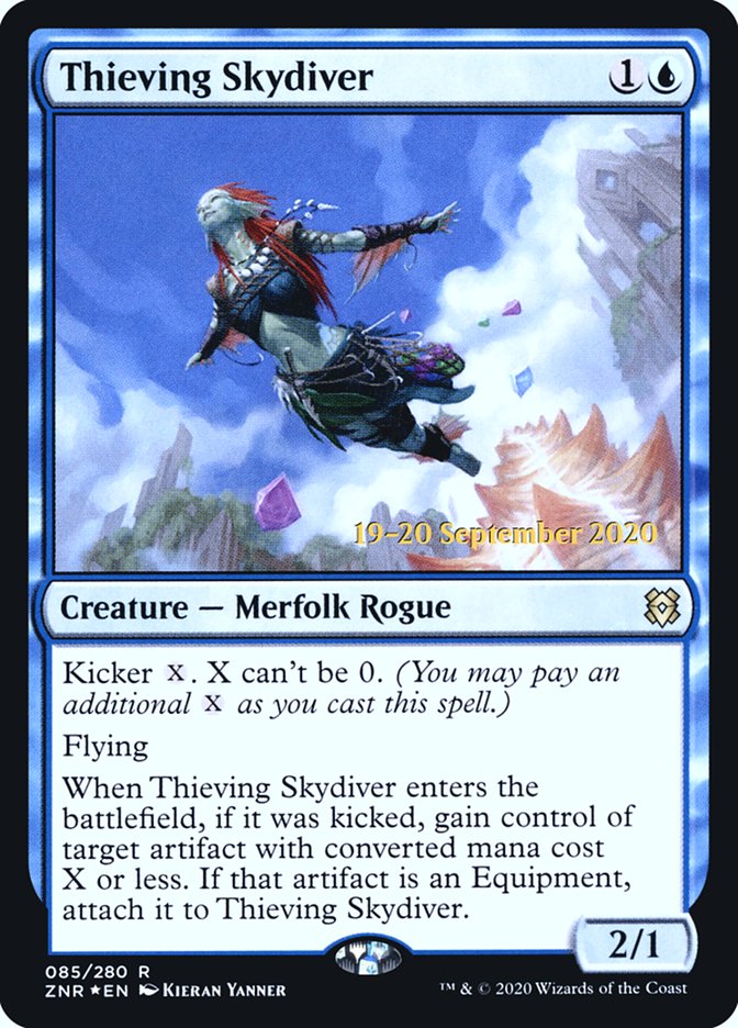 Thieving Skydiver [Zendikar Rising Prerelease Promos] | Deep Dive Games St. Marys