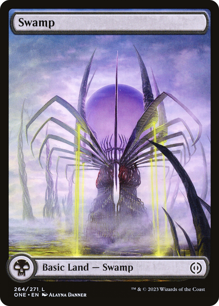 Swamp (264) (Full-Art) [Phyrexia: All Will Be One] | Deep Dive Games St. Marys