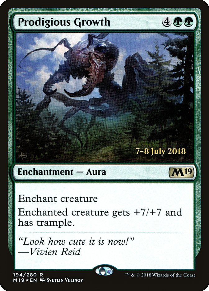 Prodigious Growth [Core Set 2019 Prerelease Promos] | Deep Dive Games St. Marys