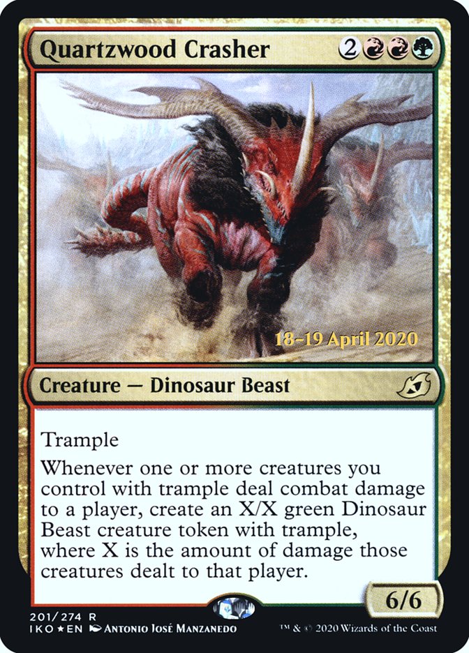 Quartzwood Crasher [Ikoria: Lair of Behemoths Prerelease Promos] | Deep Dive Games St. Marys