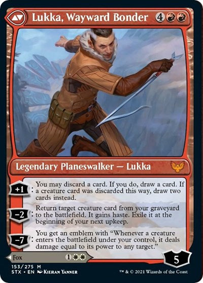 Mila, Crafty Companion // Lukka, Wayward Bonder [Strixhaven: School of Mages Prerelease Promos] | Deep Dive Games St. Marys