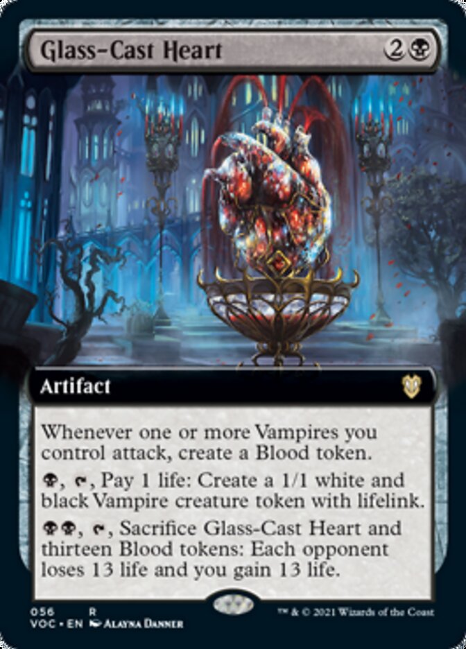 Glass-Cast Heart (Extended Art) [Innistrad: Crimson Vow Commander] | Deep Dive Games St. Marys