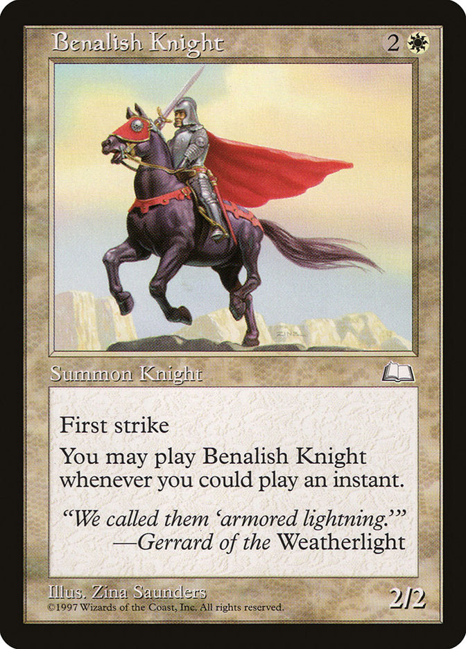 Benalish Knight [Weatherlight] | Deep Dive Games St. Marys