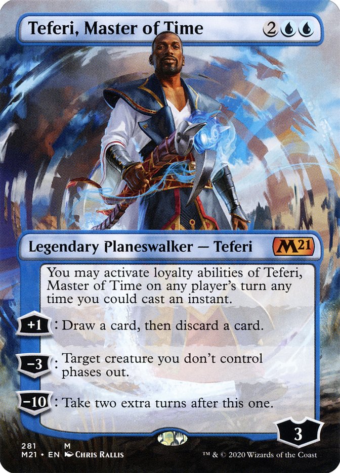 Teferi, Master of Time (Borderless) [Core Set 2021] | Deep Dive Games St. Marys