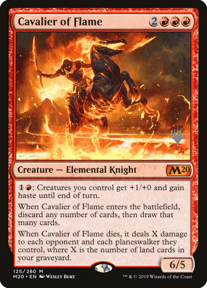 Cavalier of Flame (Promo Pack) [Core Set 2020 Promos] | Deep Dive Games St. Marys