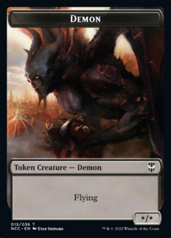 Demon // Copy Double-Sided Token [Streets of New Capenna Commander Tokens] | Deep Dive Games St. Marys