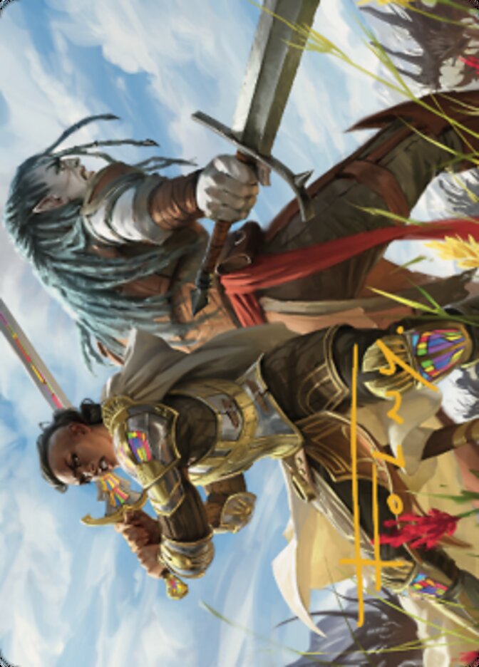 Join Forces Art Card (Gold-Stamped Signature) [Dominaria United Art Series] | Deep Dive Games St. Marys
