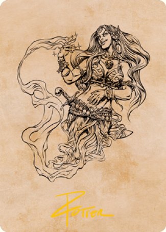 Djinni Windseer (Showcase) Art Card (Gold-Stamped Signature) [Dungeons & Dragons: Adventures in the Forgotten Realms Art Series] | Deep Dive Games St. Marys