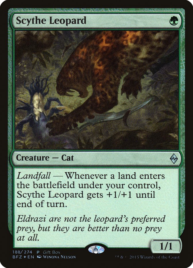 Scythe Leopard (Gift Box) [Battle for Zendikar Promos] | Deep Dive Games St. Marys