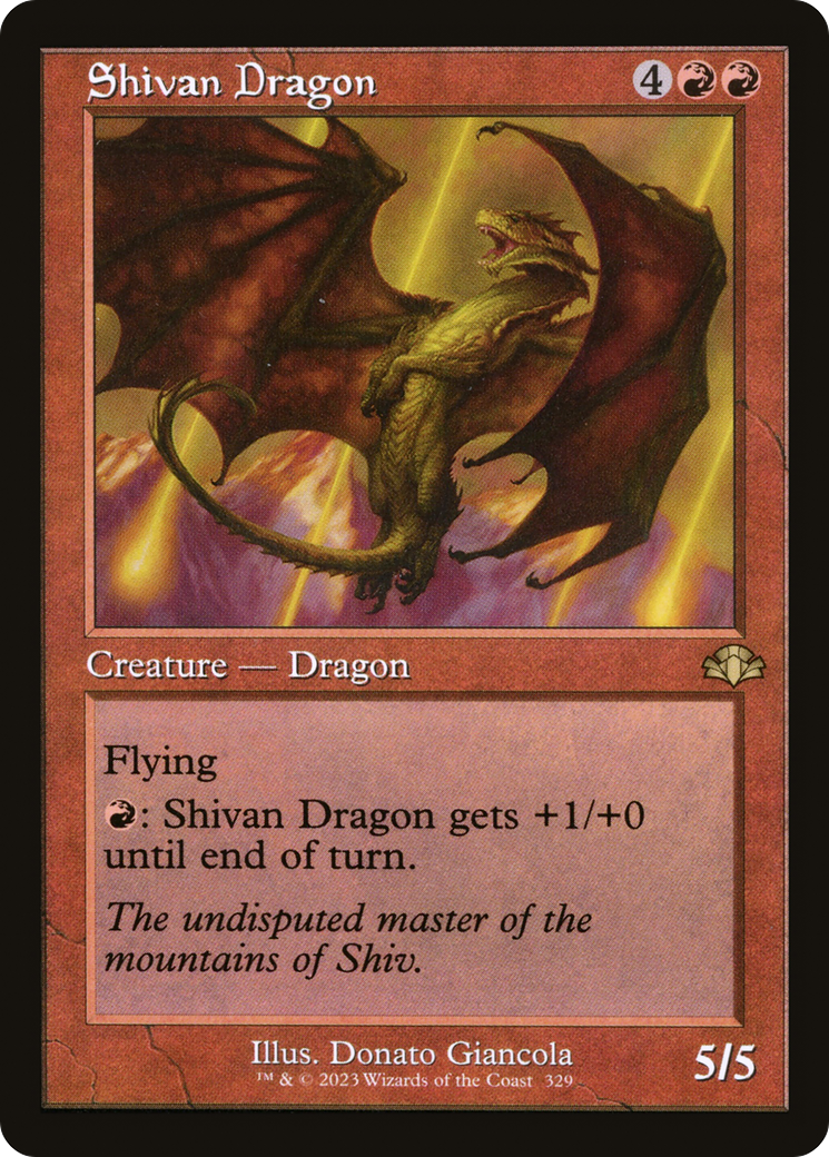 Shivan Dragon (Retro) [Dominaria Remastered] | Deep Dive Games St. Marys