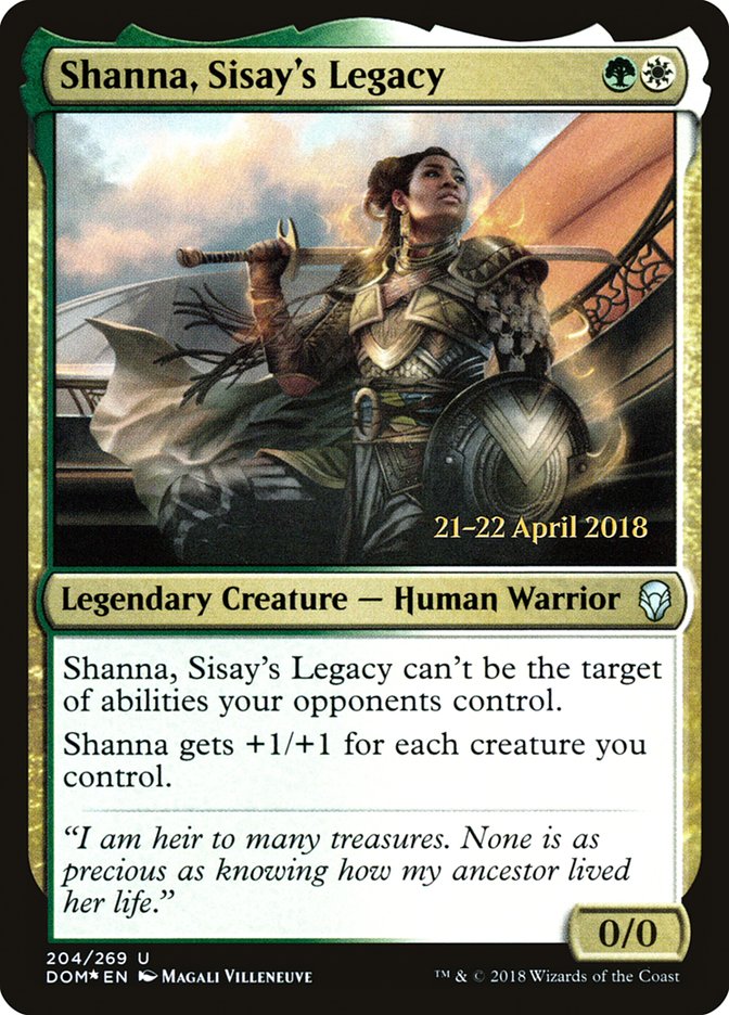Shanna, Sisay's Legacy [Dominaria Prerelease Promos] | Deep Dive Games St. Marys