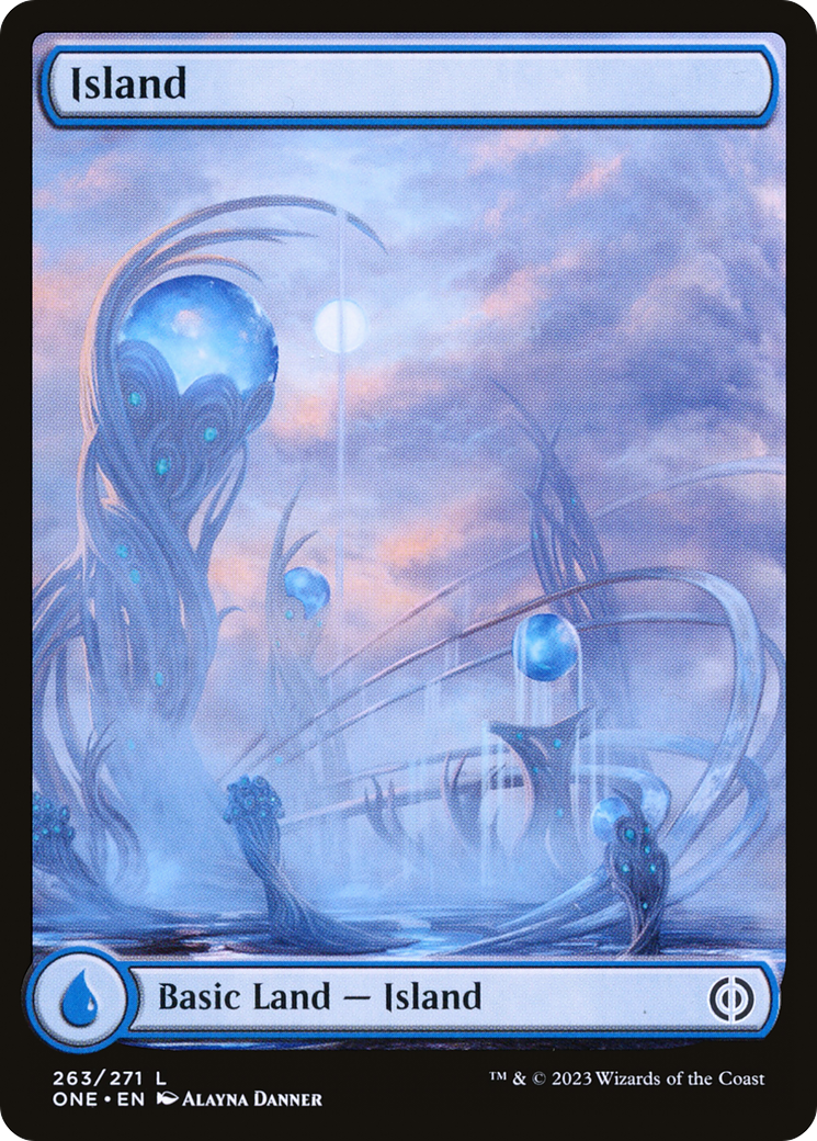 Island (263) (Full-Art) [Phyrexia: All Will Be One] | Deep Dive Games St. Marys