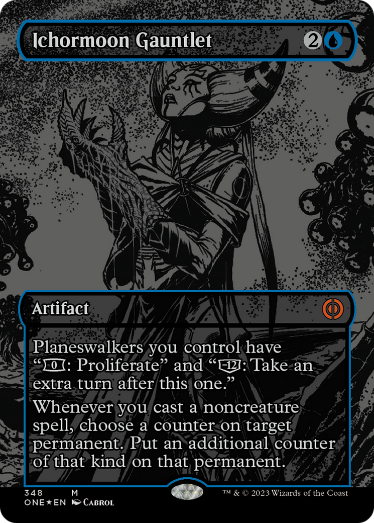 Ichormoon Gauntlet (Oil Slick Raised Foil) [Phyrexia: All Will Be One] | Deep Dive Games St. Marys