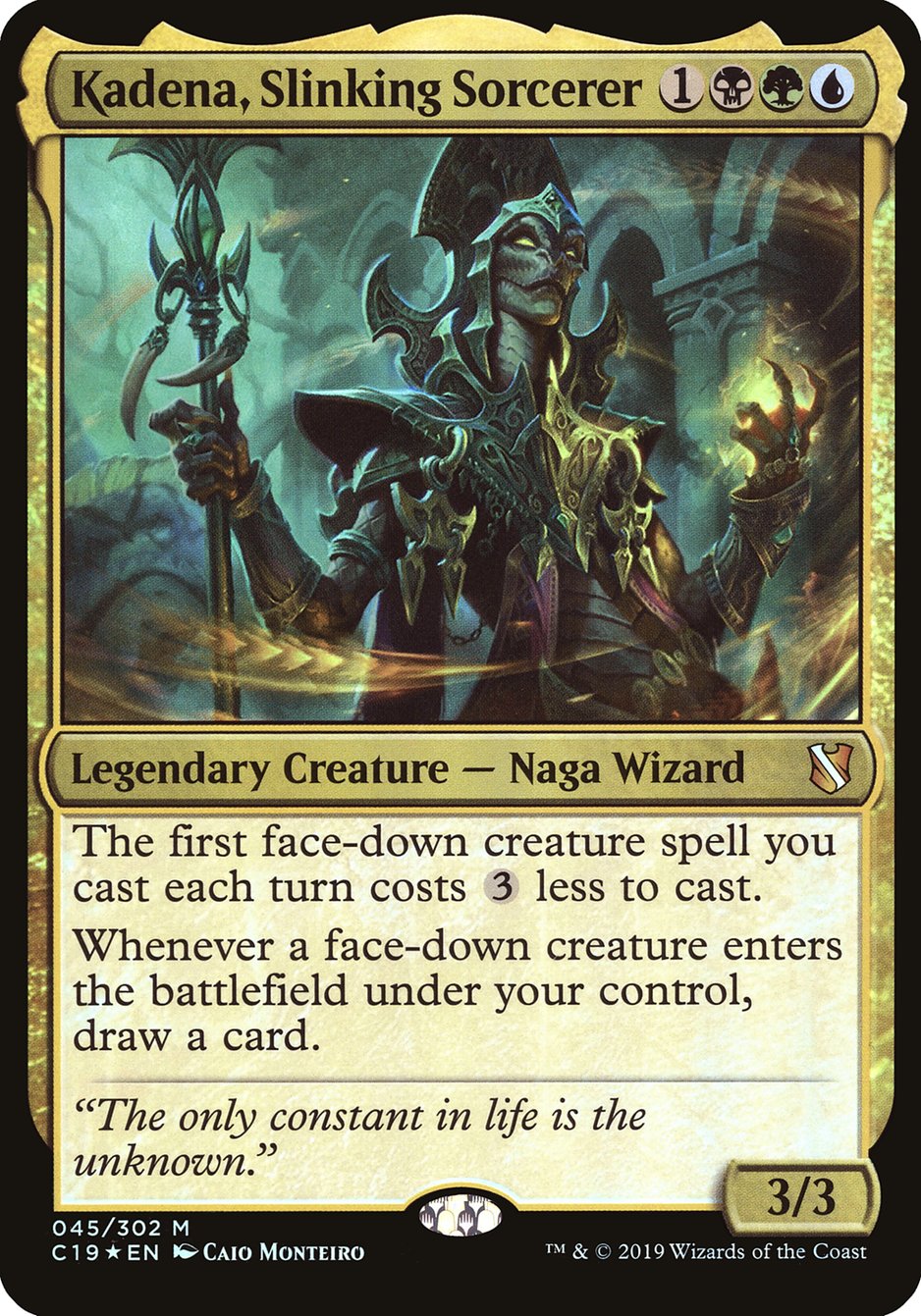 Kadena, Slinking Sorcerer (Oversized) [Commander 2019 Oversized] | Deep Dive Games St. Marys