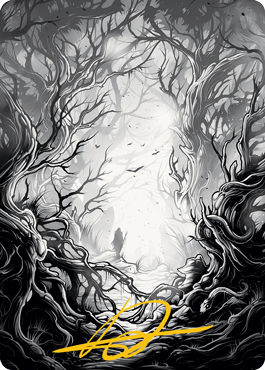 Forest 1 Art Card (Gold-Stamped Signature) [Innistrad: Midnight Hunt Art Series] | Deep Dive Games St. Marys