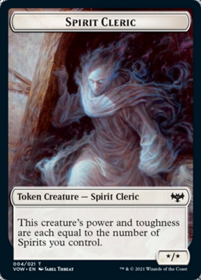 Spirit Cleric Token [Innistrad: Crimson Vow Tokens] | Deep Dive Games St. Marys