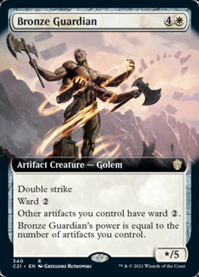 Bronze Guardian (Extended Art) [Commander 2021] | Deep Dive Games St. Marys