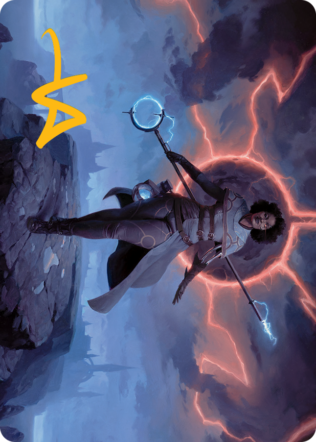 Rona, Herald of Invasion Art Card (Gold-Stamped Signature) [March of the Machine Art Series] | Deep Dive Games St. Marys