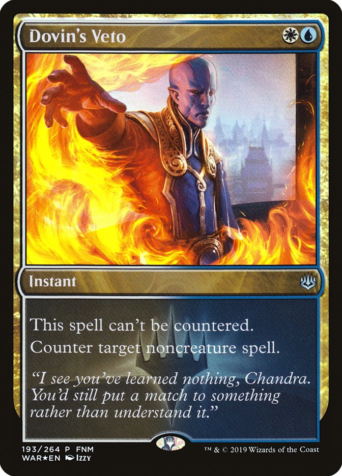Dovin's Veto (FNM) [War of the Spark Promos] | Deep Dive Games St. Marys