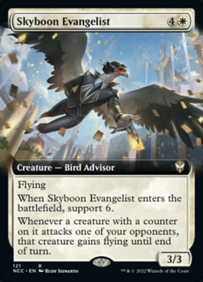 Skyboon Evangelist (Extended Art) [Streets of New Capenna Commander] | Deep Dive Games St. Marys