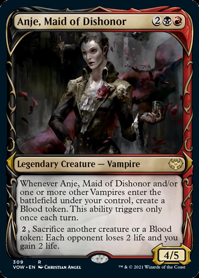 Anje, Maid of Dishonor (Showcase Fang Frame) [Innistrad: Crimson Vow] | Deep Dive Games St. Marys