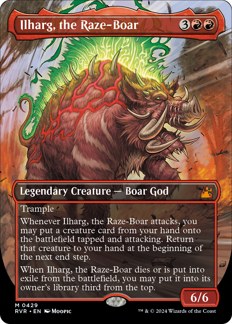 Ilharg, the Raze-Boar (Anime Borderless) [Ravnica Remastered] | Deep Dive Games St. Marys