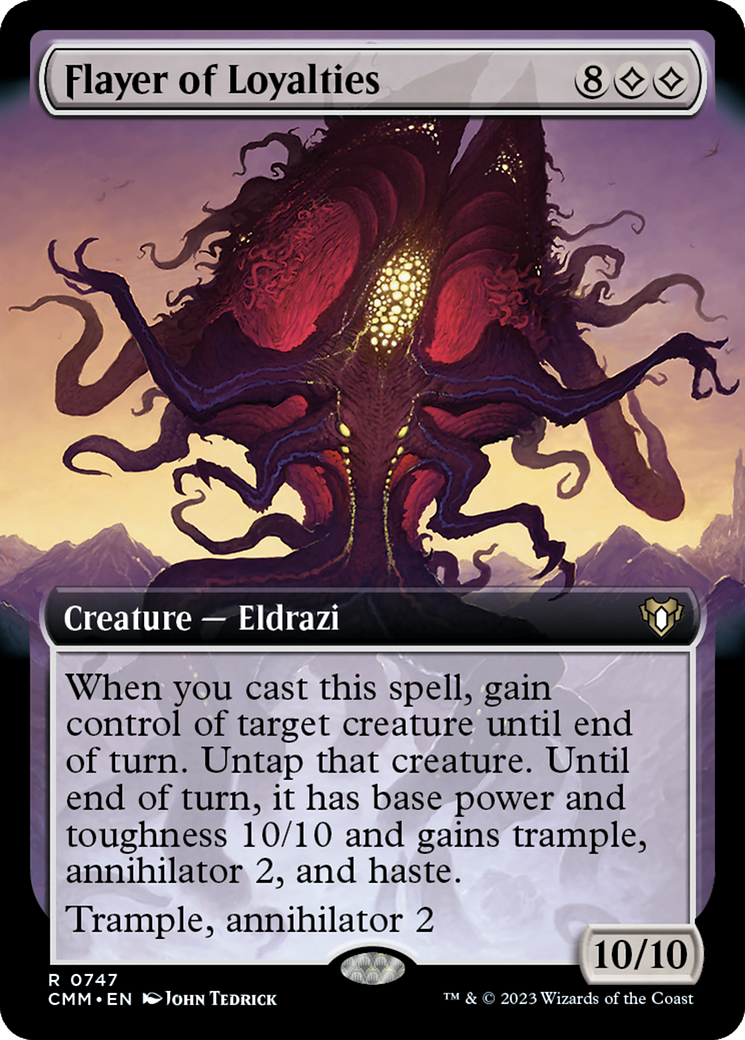 Flayer of Loyalties (Extended Art) [Commander Masters] | Deep Dive Games St. Marys