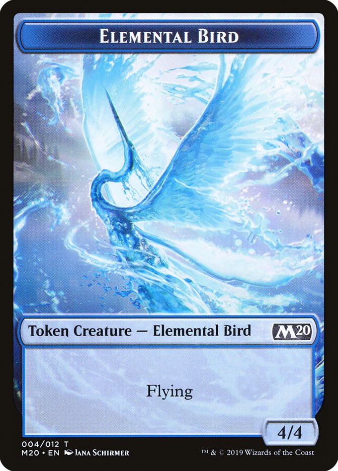 Elemental Bird Token [Core Set 2020 Tokens] | Deep Dive Games St. Marys